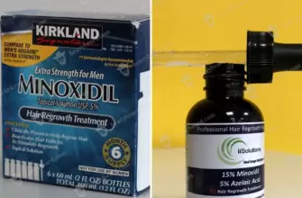 Миноксидил 5% Kirkland и 15% iiSolutions с азелаиновой кислотой